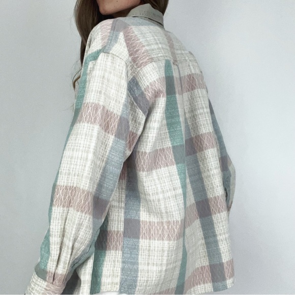 Vintage Plaid Button-Front Top | Size M - Picture 6 of 12